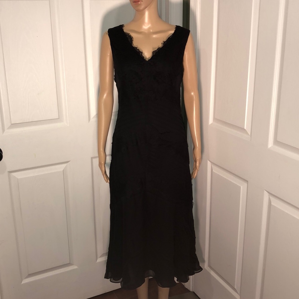 Alfani Black 100% Silk Dress. NWT. 10
